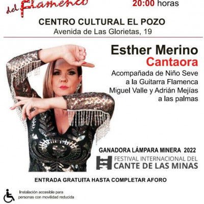 Esther Merino, ganadora de la Lámpara Minera 2022, estrella invitada en El Pozo del Flamenco