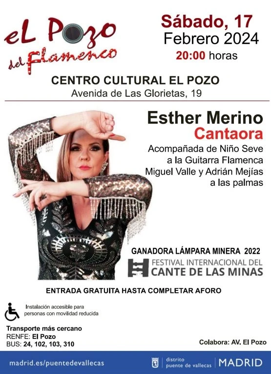 Esther Merino, ganadora de la Lámpara Minera 2022, estrella invitada en El Pozo del Flamenco